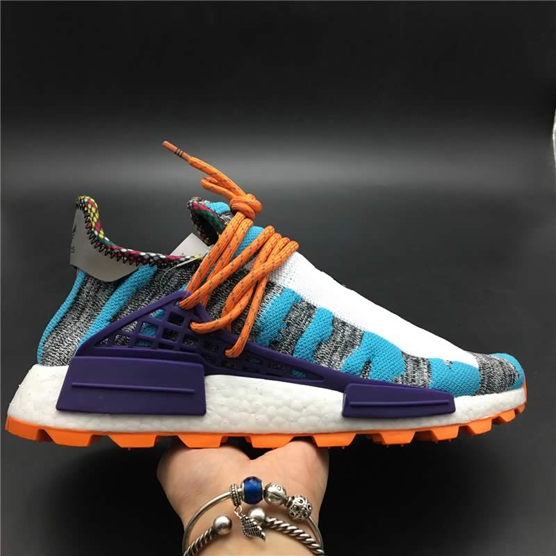 Pharrell Williams x adidas Originals Hu NMD Trail SOLARHU White Purple Mens Womens Shoes